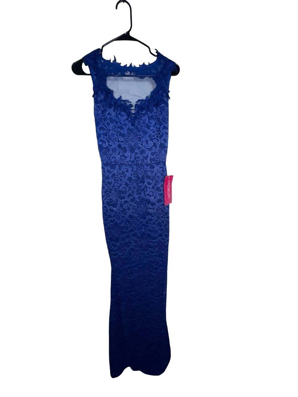 PromGirl Royal Blue Lace Maxi Gown